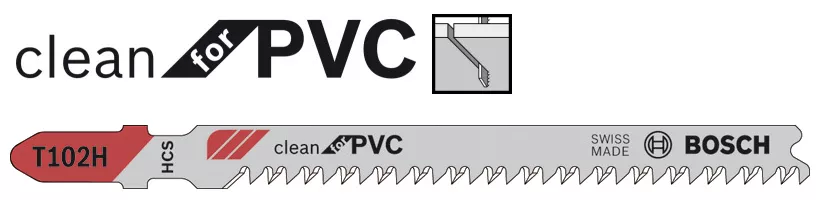 Lame de scie sauteuse BOSCH T 102 H (lot de 5) clean for PVC